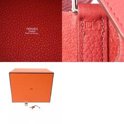 HERMES Picotin Lock PM Rouge □P stamp (around 2012) Women's Taurillon Clemence handbag