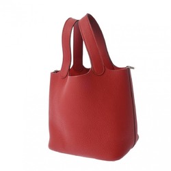 HERMES Picotin Lock PM Rouge □P stamp (around 2012) Women's Taurillon Clemence handbag