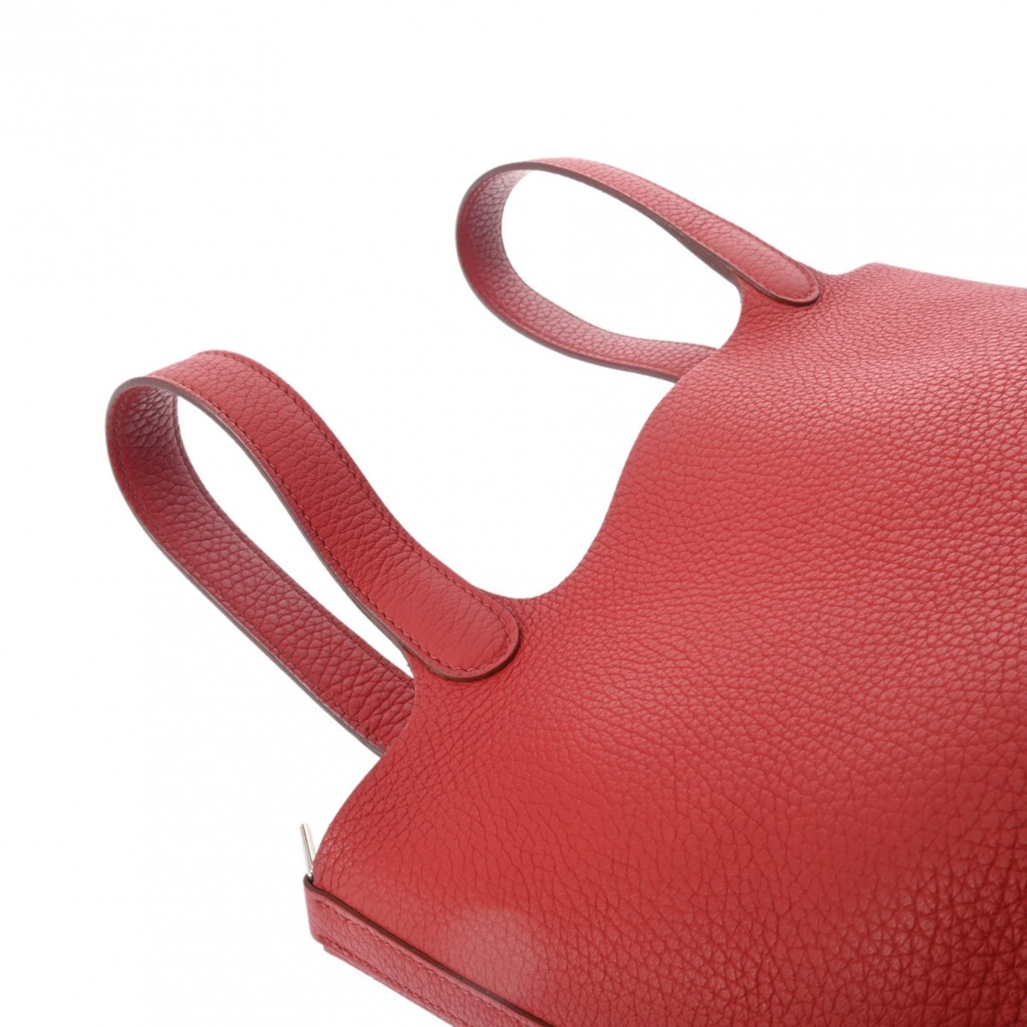 HERMES Picotin Lock PM Rouge □P stamp (around 2012) Women's Taurillon Clemence handbag