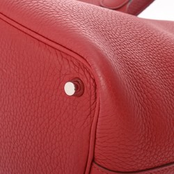 HERMES Picotin Lock PM Rouge □P stamp (around 2012) Women's Taurillon Clemence handbag