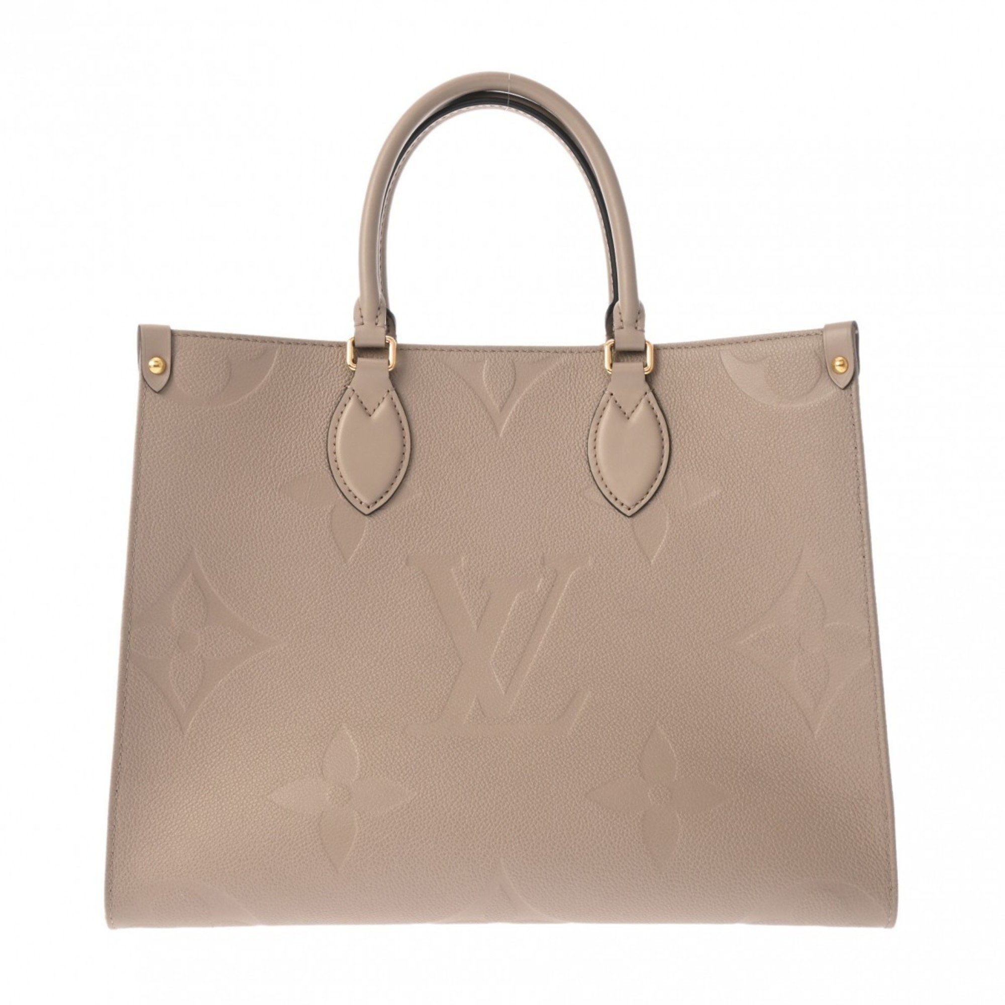 LOUIS VUITTON Louis Vuitton Monogram Empreinte On the Go MM Tourterelle Women's Leather Handbag