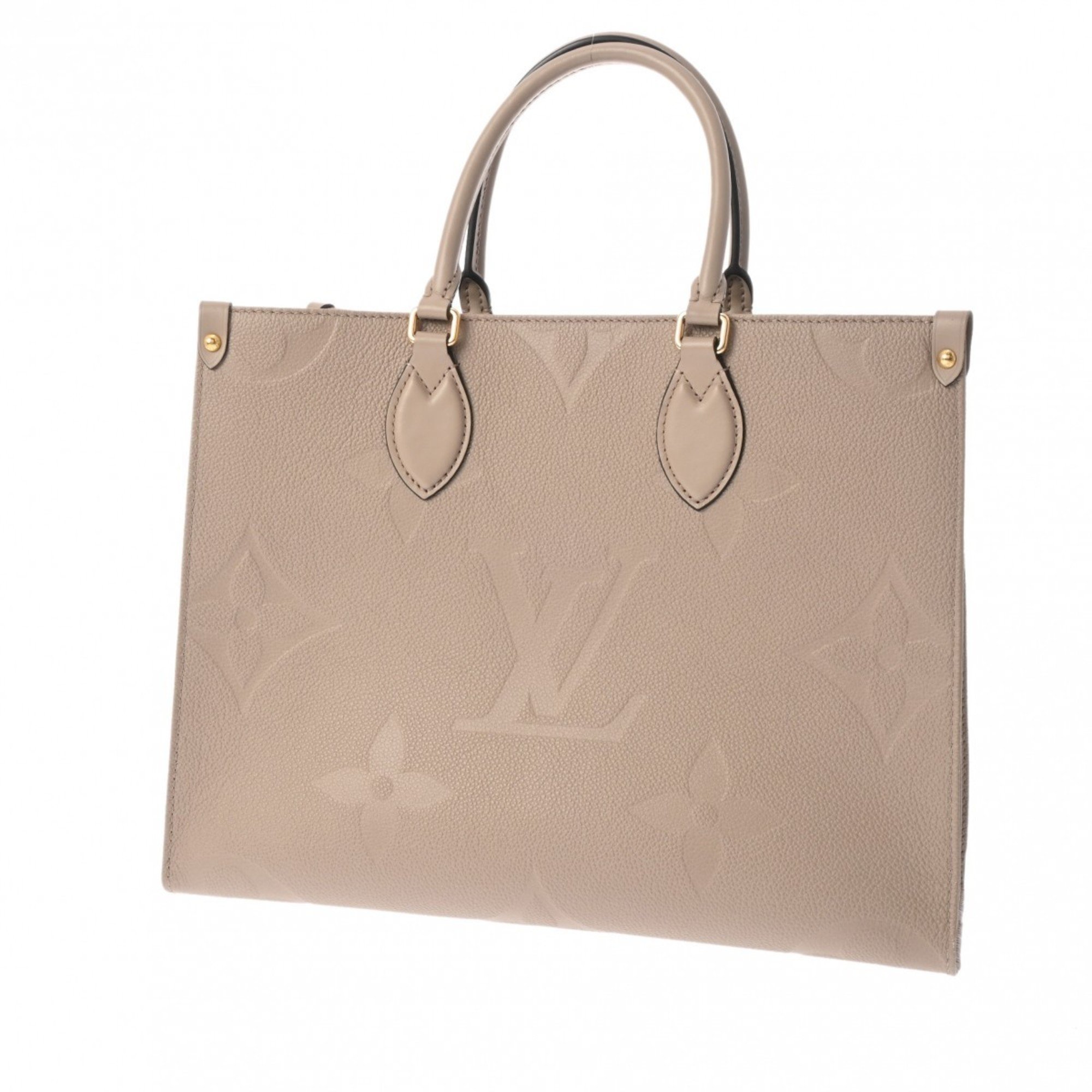 LOUIS VUITTON Louis Vuitton Monogram Empreinte On the Go MM Tourterelle Women's Leather Handbag