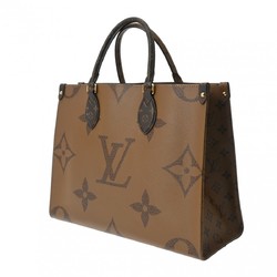 LOUIS VUITTON Louis Vuitton Monogram Giant On the Go MM Tote Brown M45321 Women's Canvas Handbag