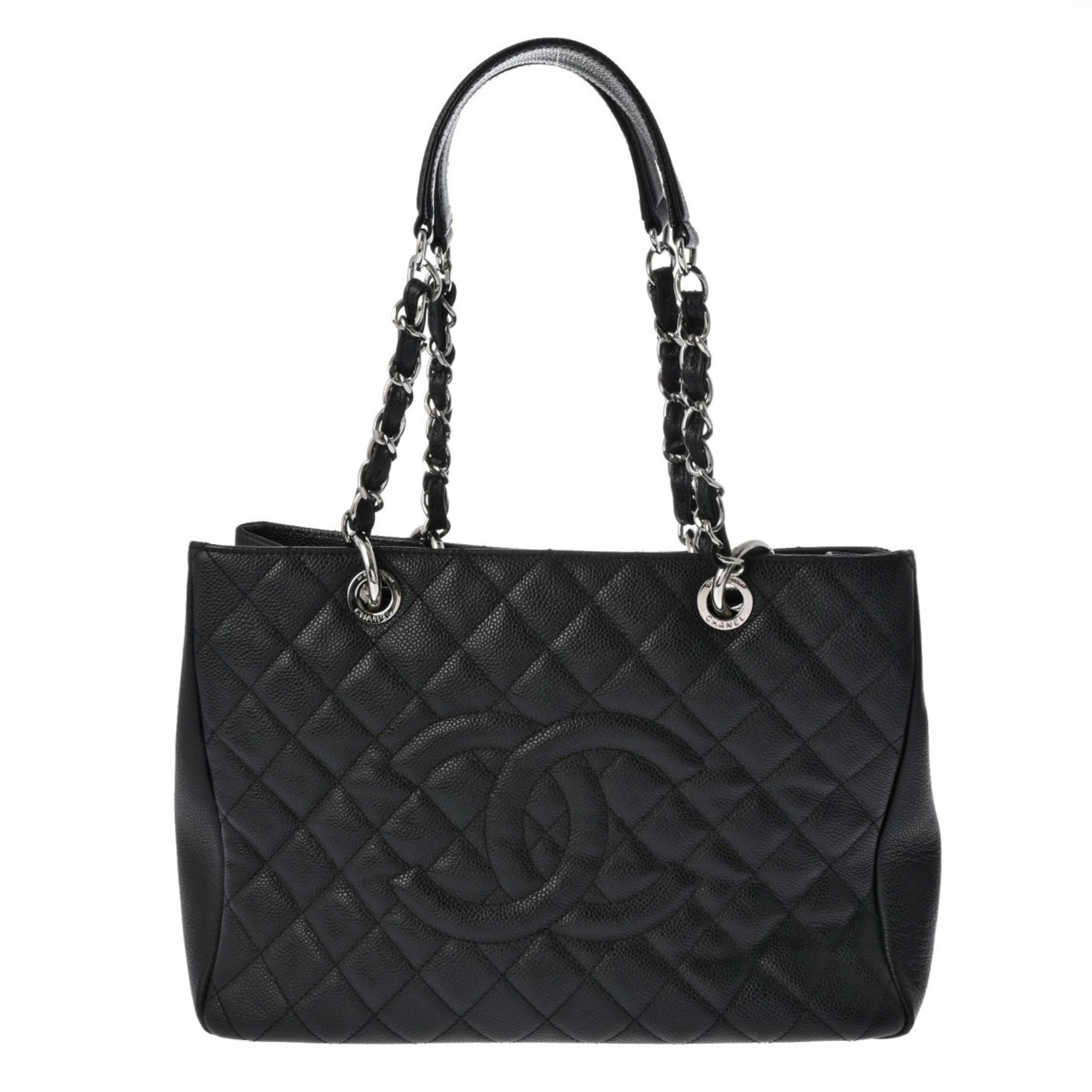 CHANEL Chanel Matelasse GST Grand Tote Black Women's Caviar Skin Bag