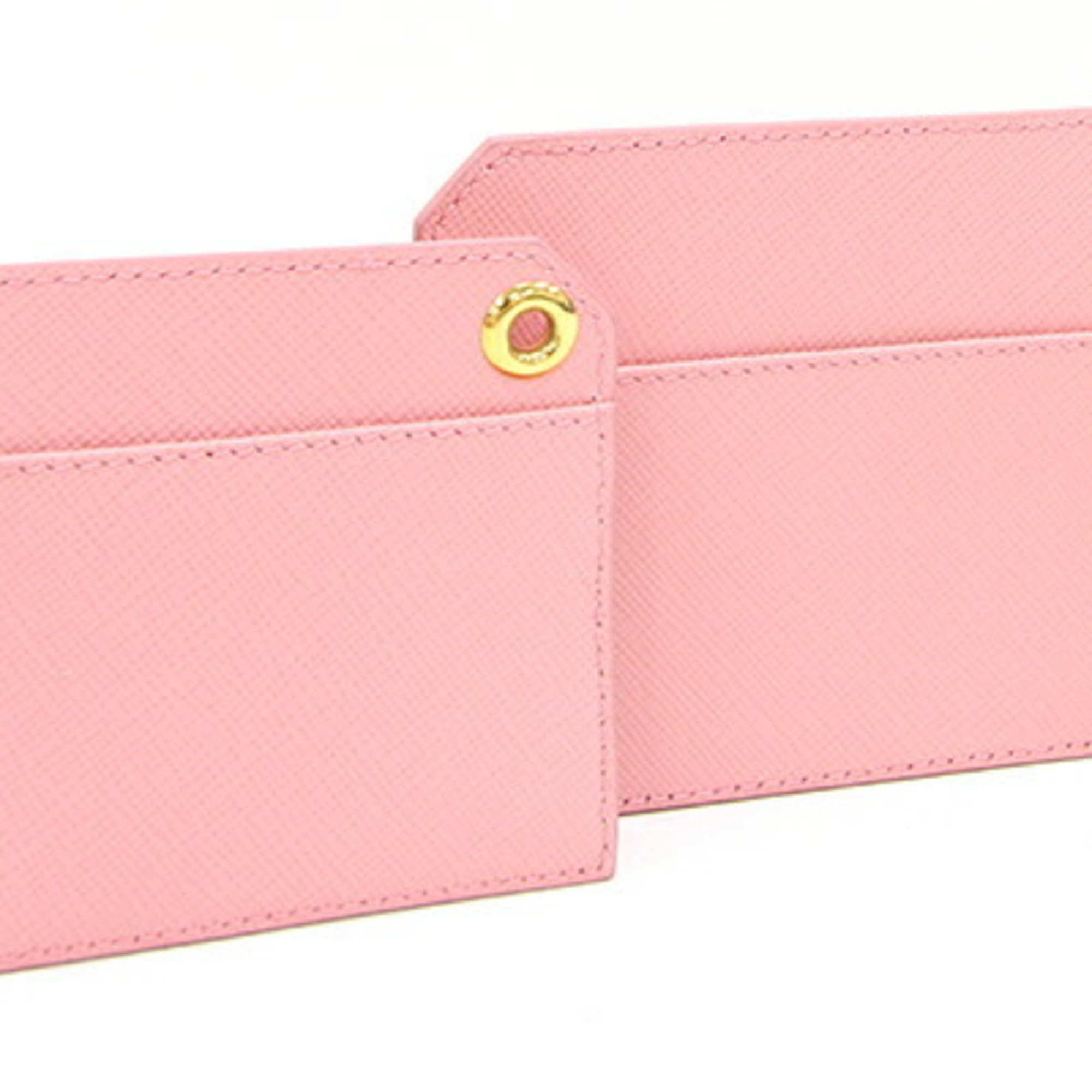 Prada Card Case 1TL360 Pink Leather Pass Bag Charm Banana Women's PRADA