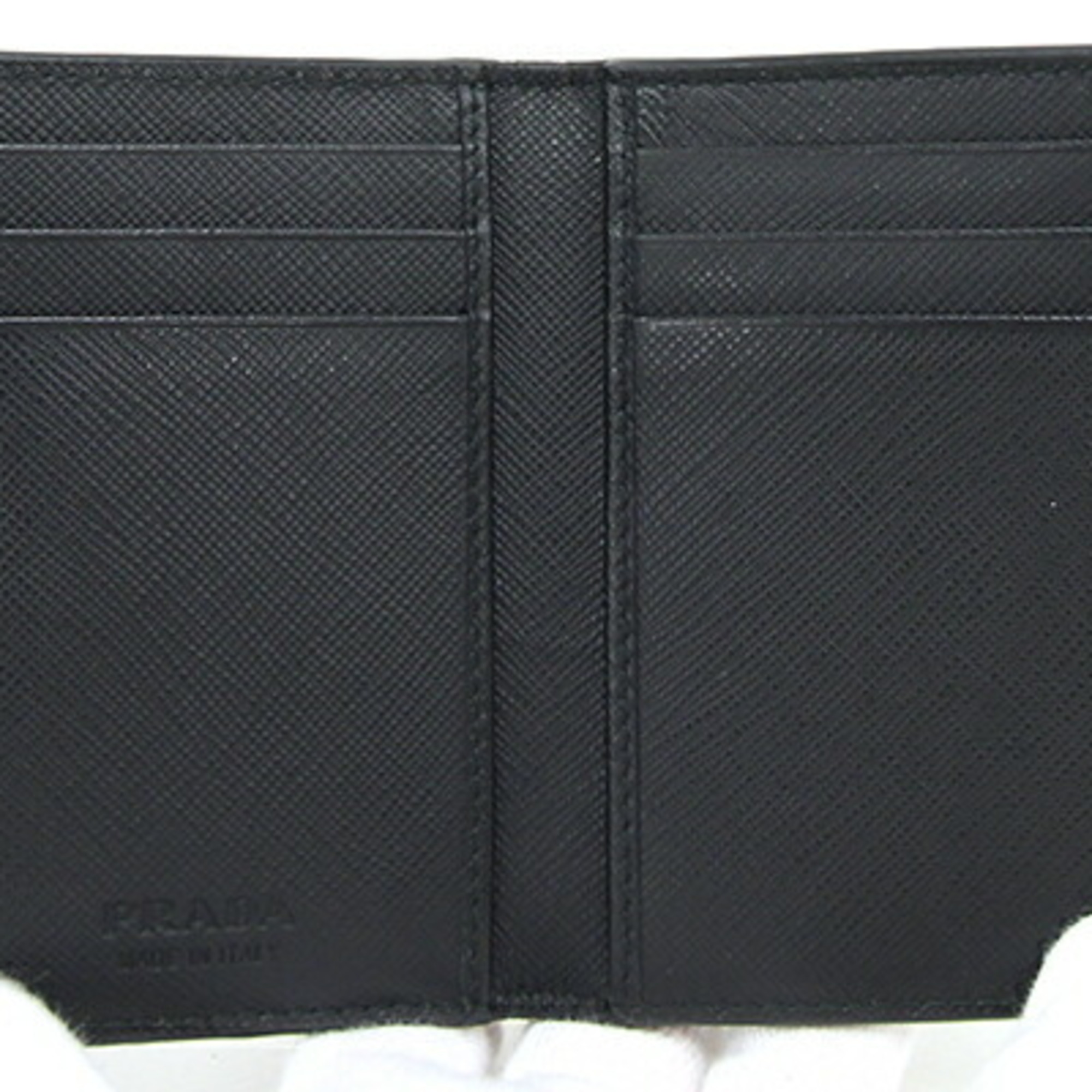 Prada Card Case 2MC101 Black Leather Pass Business Holder Men's PRADA