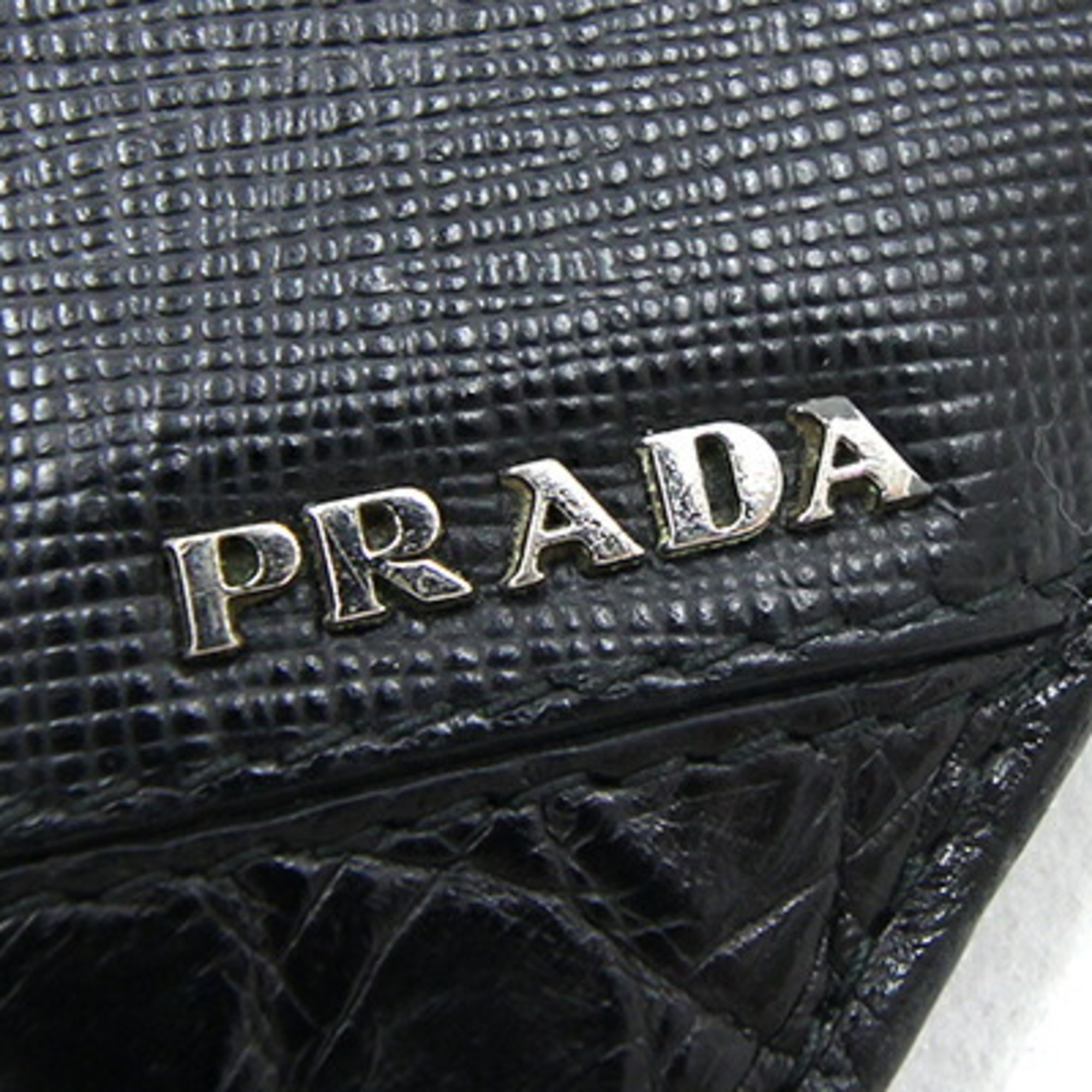 Prada Card Case 2MC101 Black Leather Pass Business Holder Men's PRADA