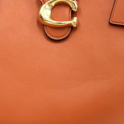 Coach Tote Bag Theo CA114 Orange Leather Shoulder All Women's COACH