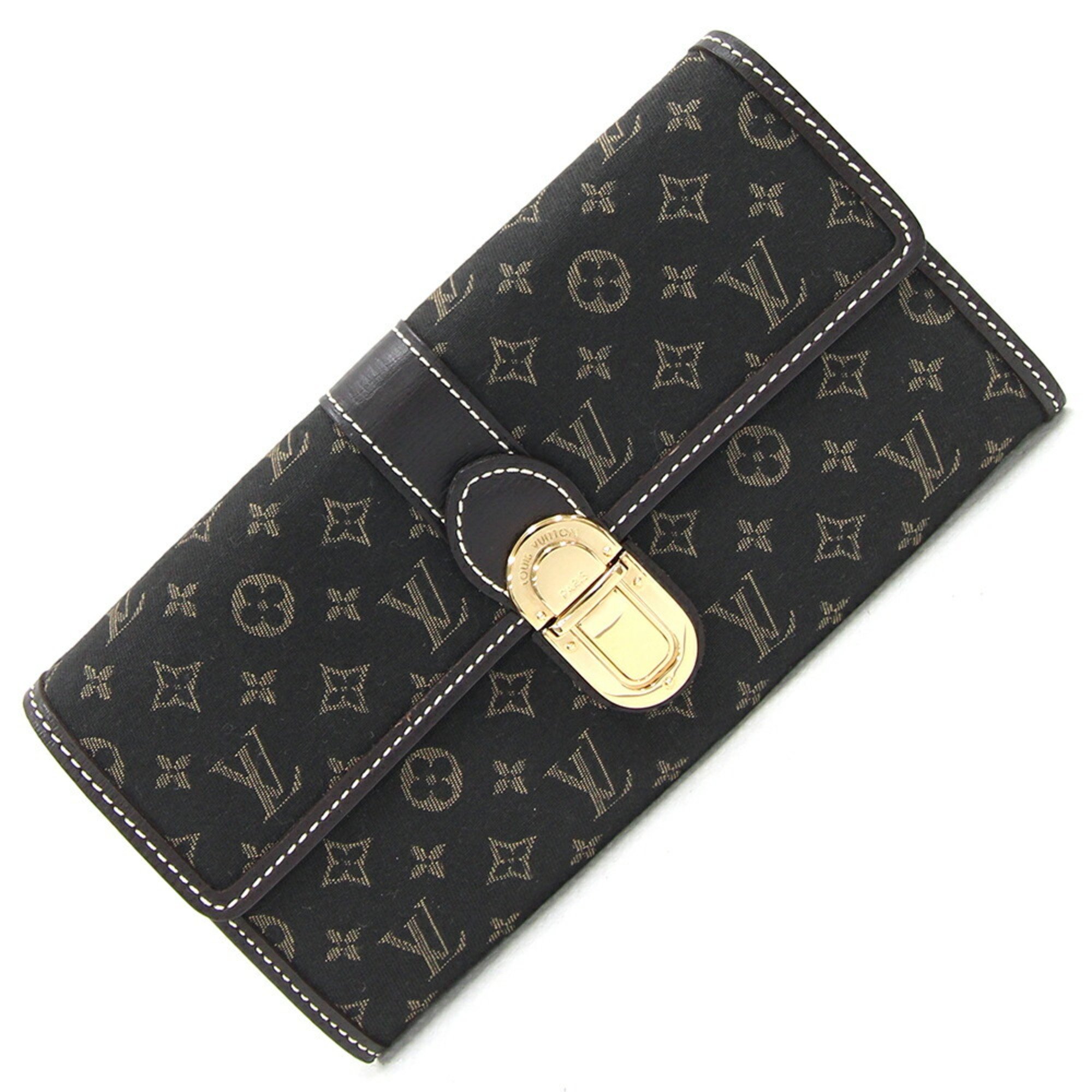 Louis Vuitton Bi-fold Long Wallet Monogram Idylle Portefeuille Sarah M630006 Fuzan Dark Brown Women's LOUIS VUITTON