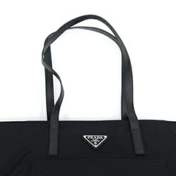 Prada Tote Bag 1BG052 Black Nylon Leather Triangle Women's PRADA