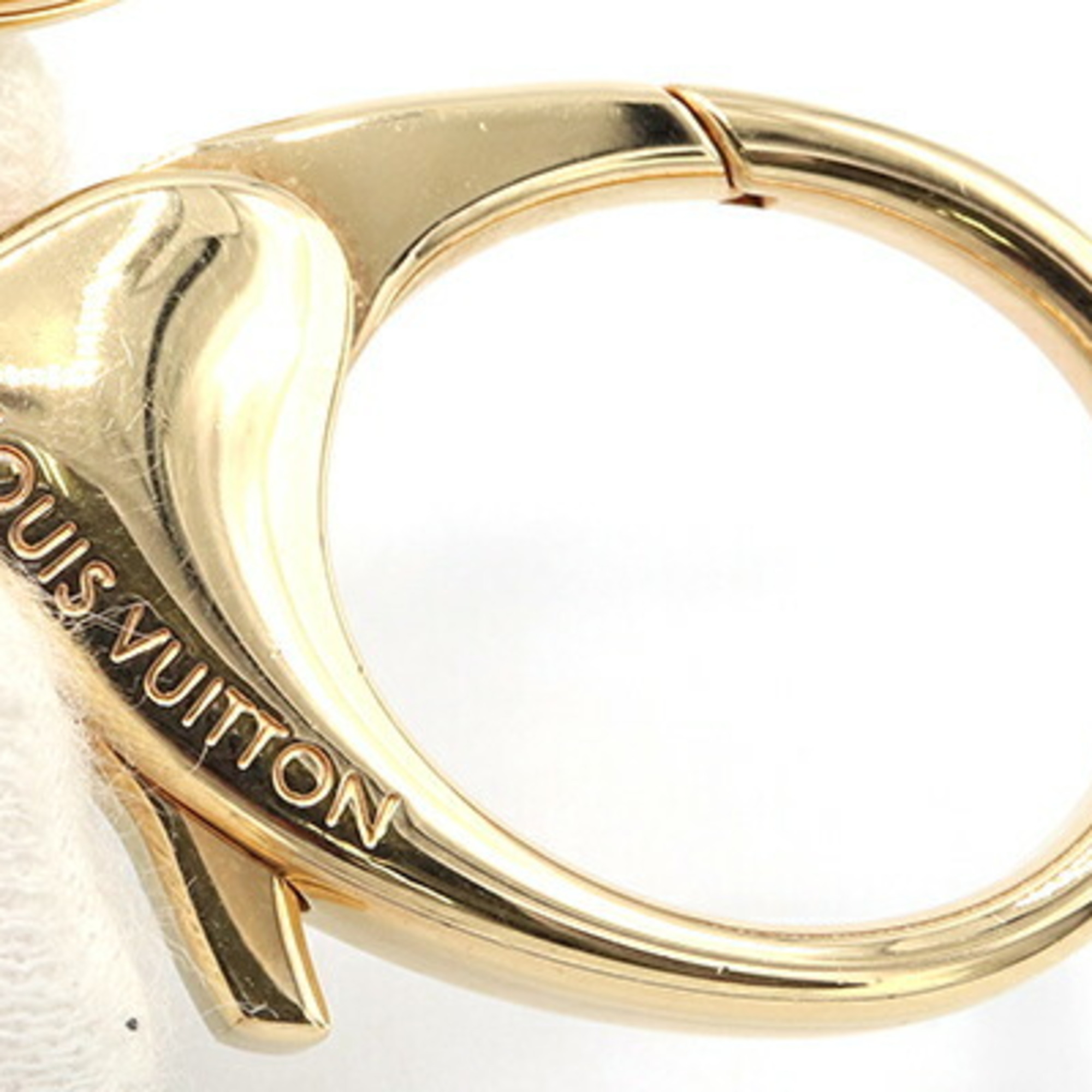 Louis Vuitton Bag Charm Portocle Chaine Gurlo M62226 Gold Multicolor Metal Key Holder Ring Monogram Bell LOUIS VUITTON