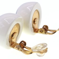 Chanel Earrings A16240 White Plastic 01P 2001 Model Coco Mark Old Ladies CHANEL