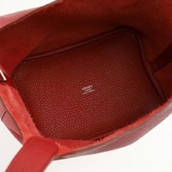 HERMES Hermes Picotin Lock PM Rouge Grenat □P stamp (around 2012) Women's Taurillon Clemence handbag