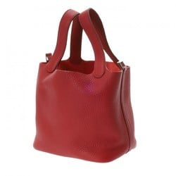 HERMES Hermes Picotin Lock PM Rouge Grenat □P stamp (around 2012) Women's Taurillon Clemence handbag