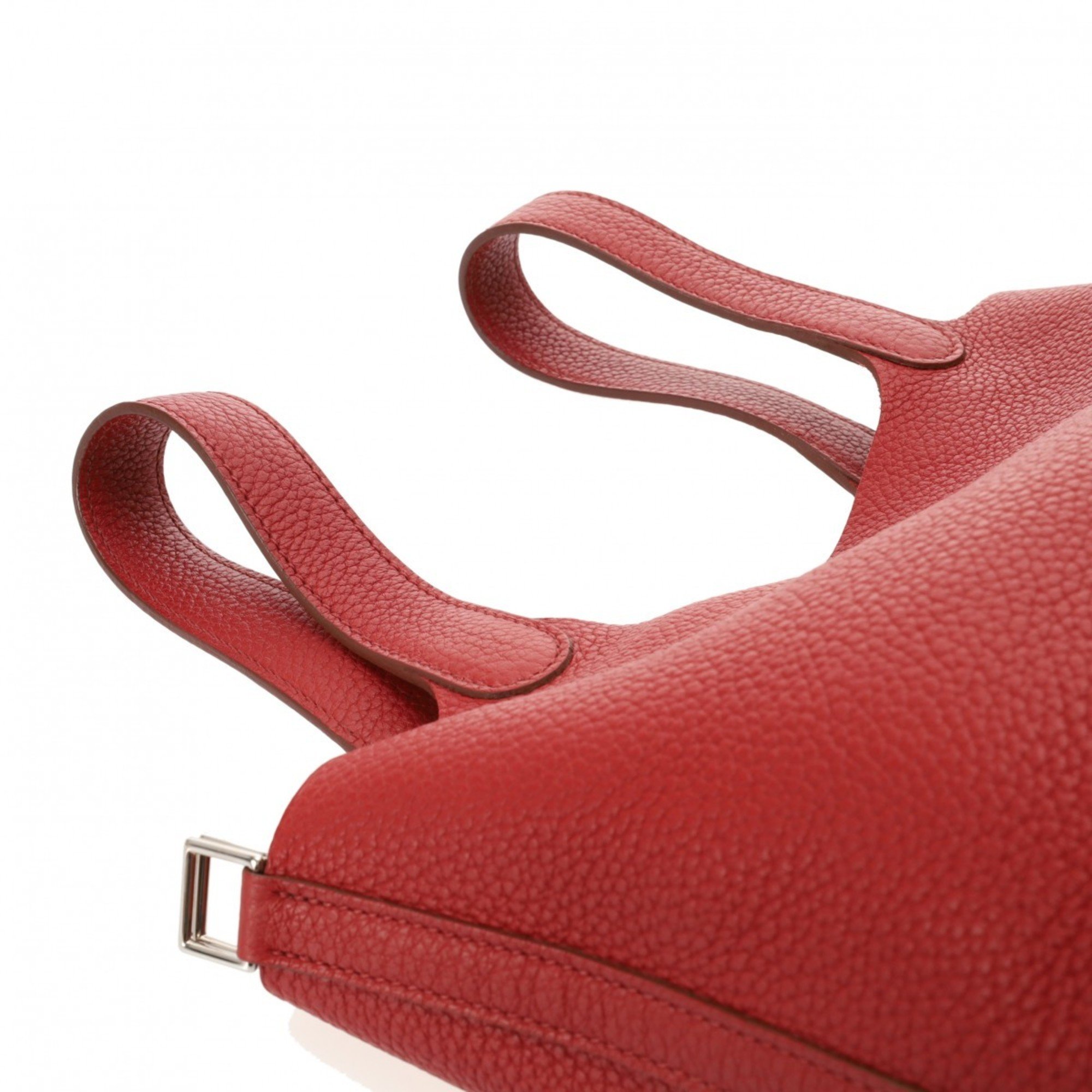 HERMES Hermes Picotin Lock PM Rouge Grenat □P stamp (around 2012) Women's Taurillon Clemence handbag