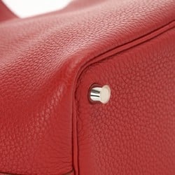 HERMES Hermes Picotin Lock PM Rouge Grenat □P stamp (around 2012) Women's Taurillon Clemence handbag