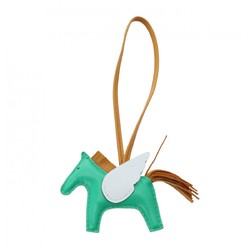 HERMES Rodeo PM Pegasus Bag Charm Mint/Blue Plume/Sesame Z Stamp (Around 2021) Women's Anjou Milo Keychain