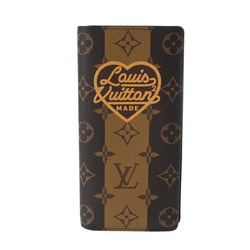 LOUIS VUITTON Louis Vuitton Monogram Portefeuille Brazza NIGO Collaboration Brown Men's Stripe Long Wallet