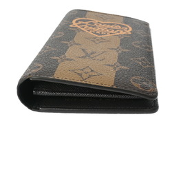 LOUIS VUITTON Louis Vuitton Monogram Portefeuille Brazza NIGO Collaboration Brown Men's Stripe Long Wallet