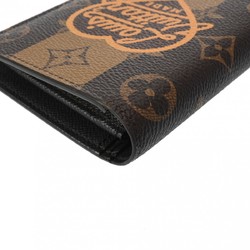 LOUIS VUITTON Louis Vuitton Monogram Portefeuille Brazza NIGO Collaboration Brown Men's Stripe Long Wallet