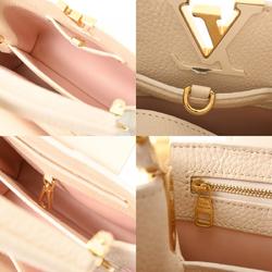 LOUIS VUITTON Capucines BB Tonal Vanilla Beige Women's Taurillon/Enamel Handbag