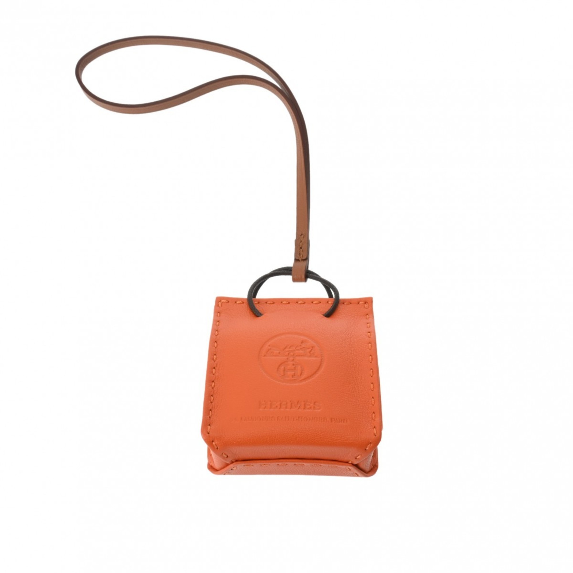 HERMES Hermes Sac Orange Bag Charm Y Stamp (around 2020) Unisex Agnès Milo