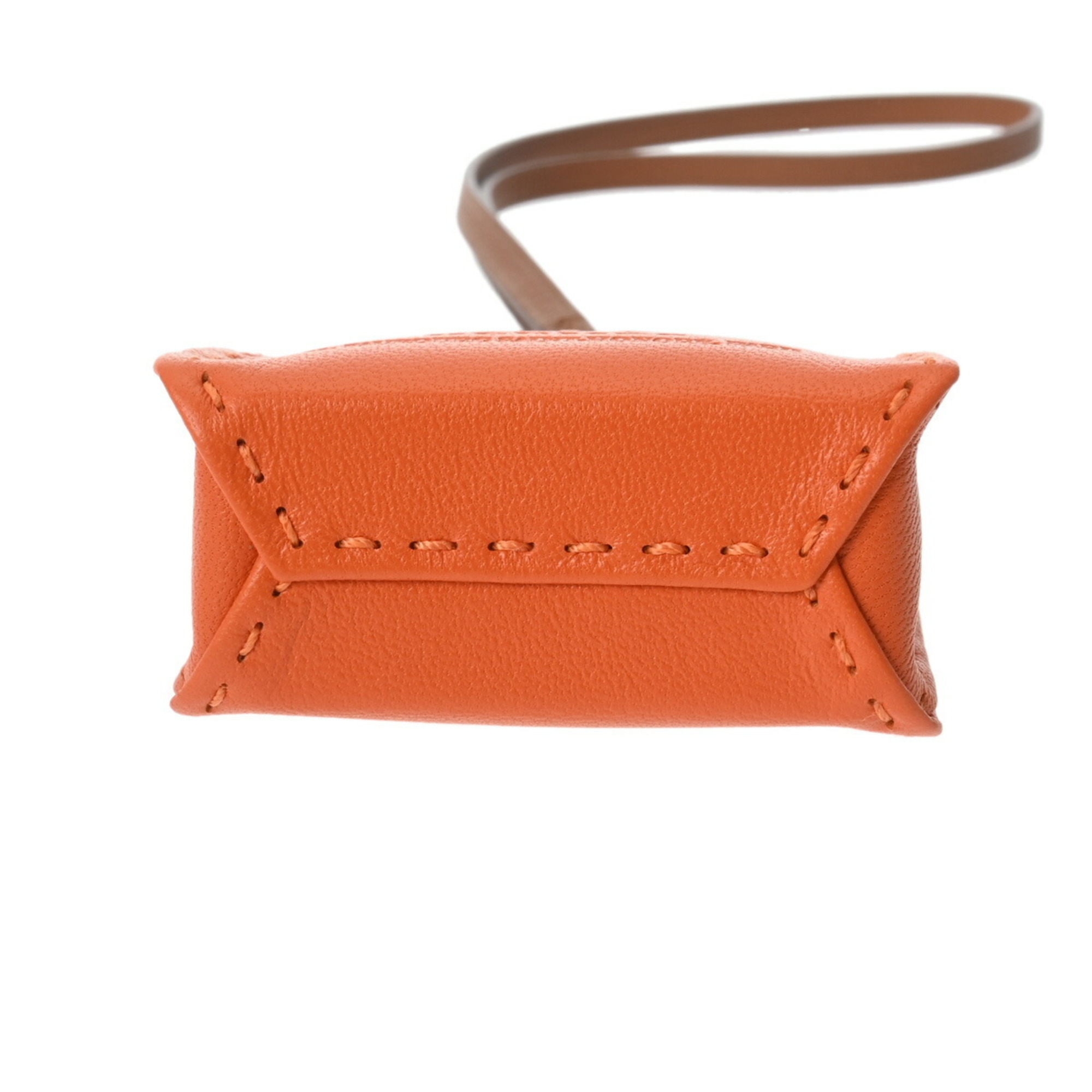 HERMES Hermes Sac Orange Bag Charm Y Stamp (around 2020) Unisex Agnès Milo