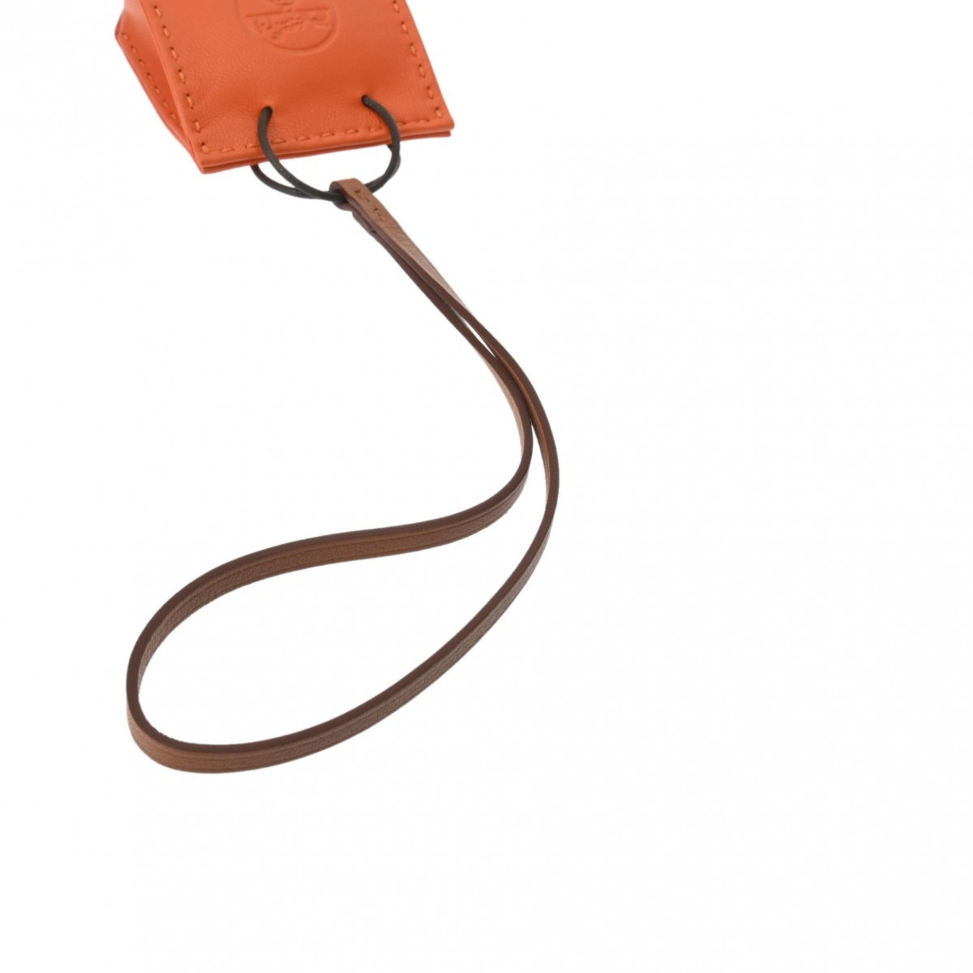 HERMES Hermes Sac Orange Bag Charm Y Stamp (around 2020) Unisex Agnès Milo