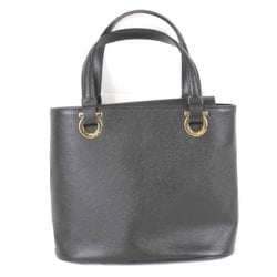 Salvatore Ferragamo Gancini handbag leather black for women