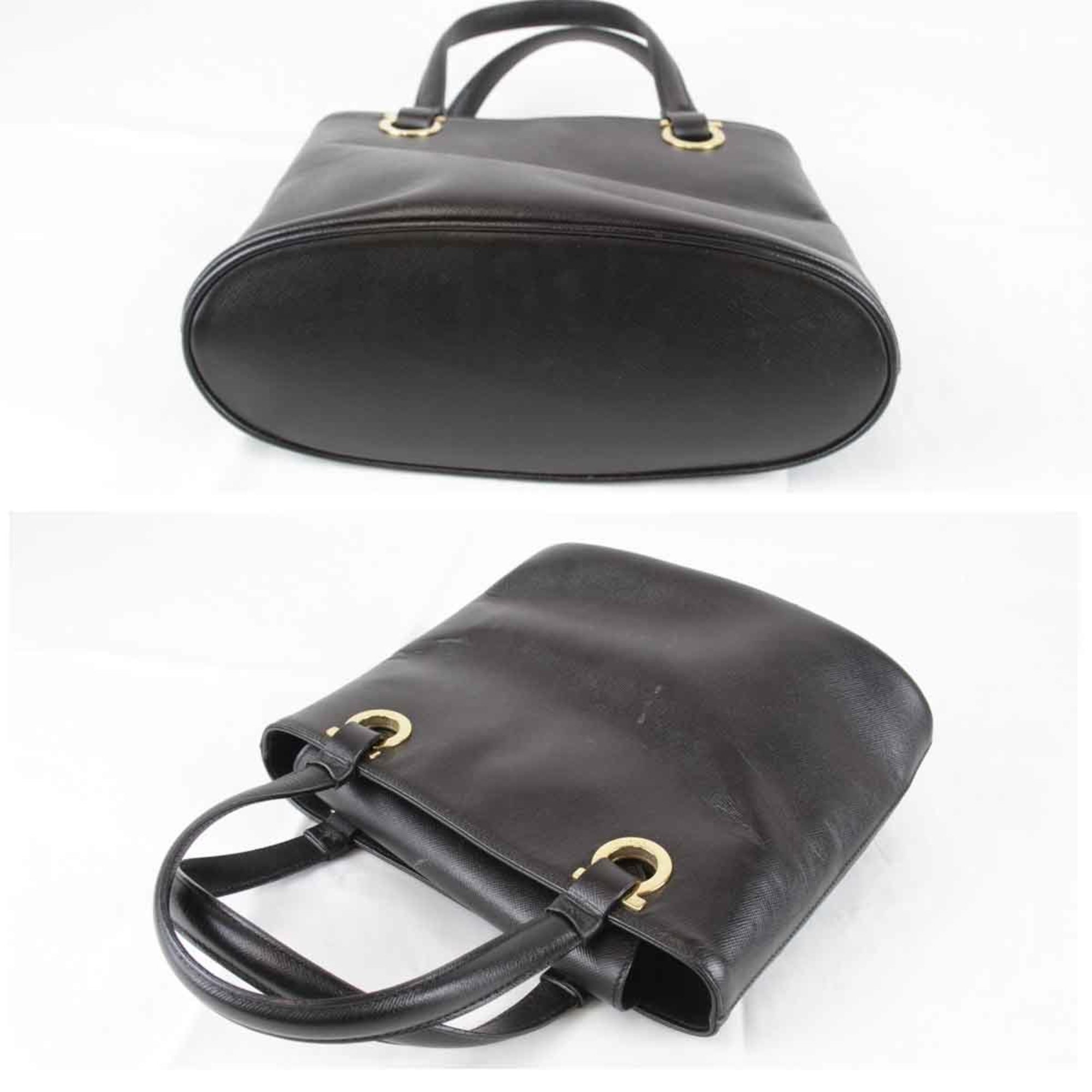 Salvatore Ferragamo Gancini handbag leather black for women