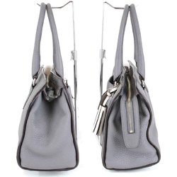 COACH G1373-25340 Handbag Leather Grey Women's