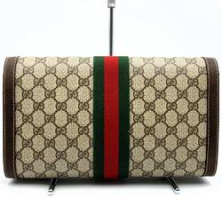 GUCCI Gucci Clutch Bag Sherry Line GG Supreme Canvas/Leather Brown Women's