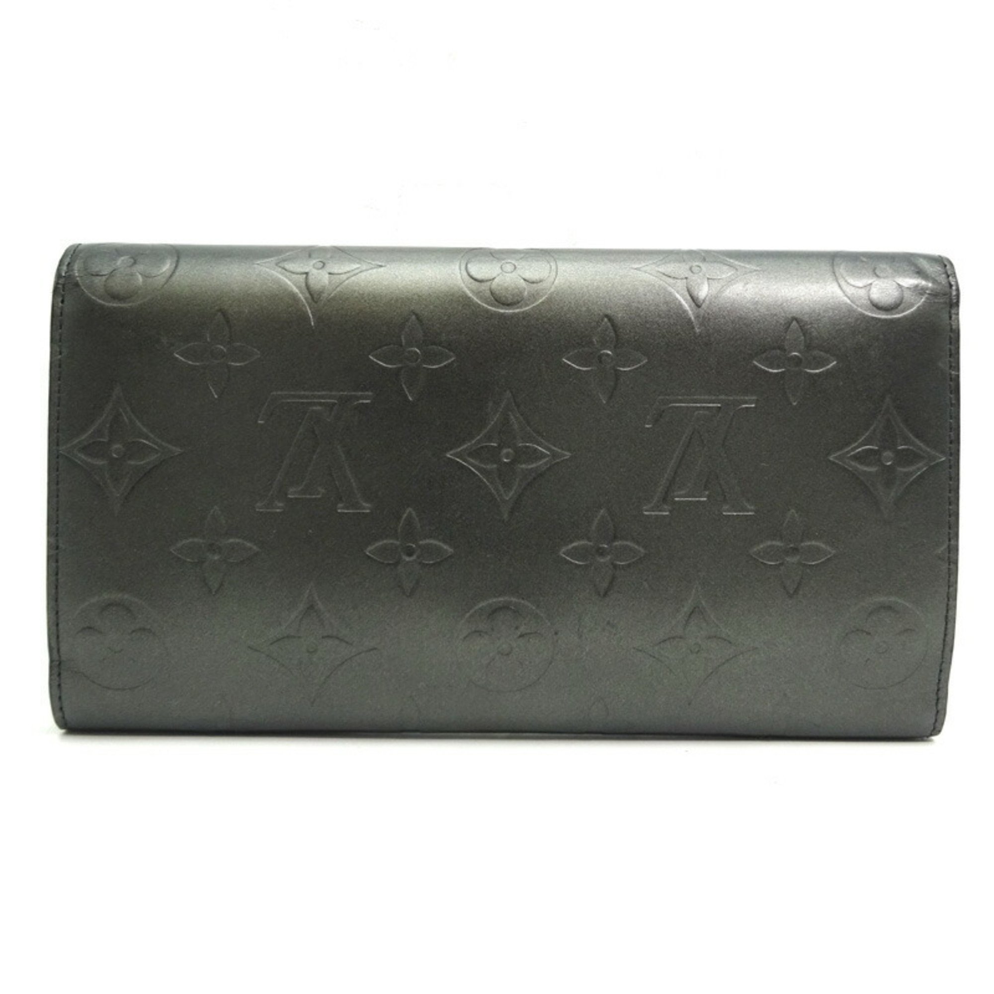 Louis Vuitton Porte Tresor International Women's Tri-fold Wallet M65102 Monogram Matte Noir (Black) DH82979