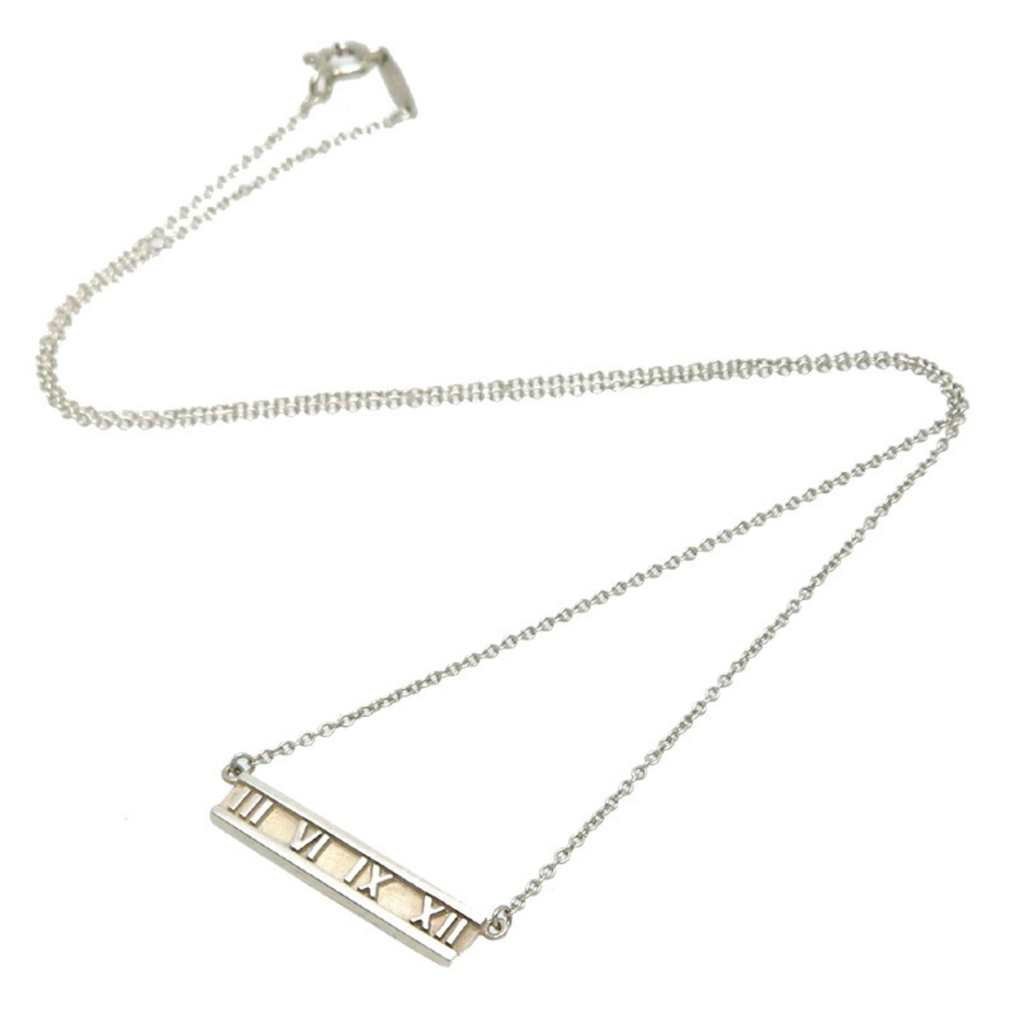 Tiffany SV925 Atlas Plate Women's Necklace Silver 925 DH83147