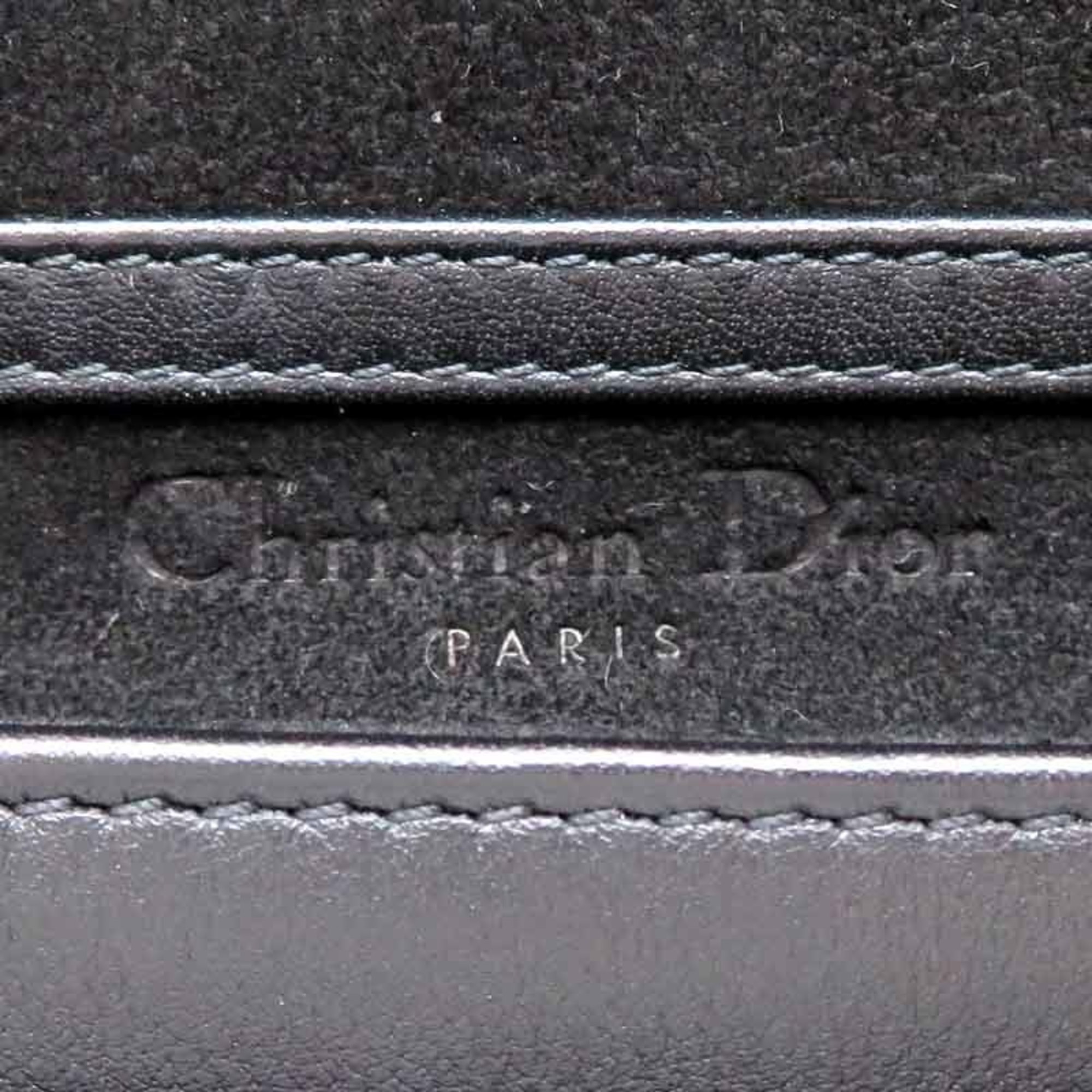 Christian Dior Wallet on Chain Women's Long Leather Black DH83040