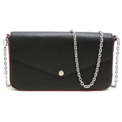 Louis Vuitton Pochette Felicie Chain Wallet Women's Long M64579 Epi Noir (Black) DH83006