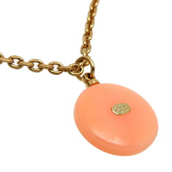 Chanel Coco Mark Women's Necklace GP Salmon Pink DH83156