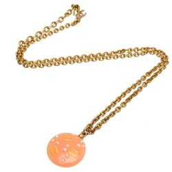 Chanel Coco Mark Women's Necklace GP Salmon Pink DH83156