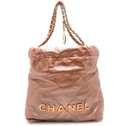 Chanel 22 Women's Shoulder Bag AS3980 Calf Pink DH83087