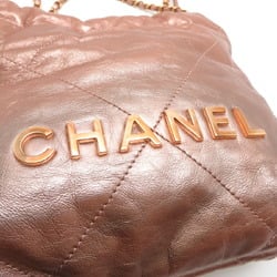 Chanel 22 Women's Shoulder Bag AS3980 Calf Pink DH83087