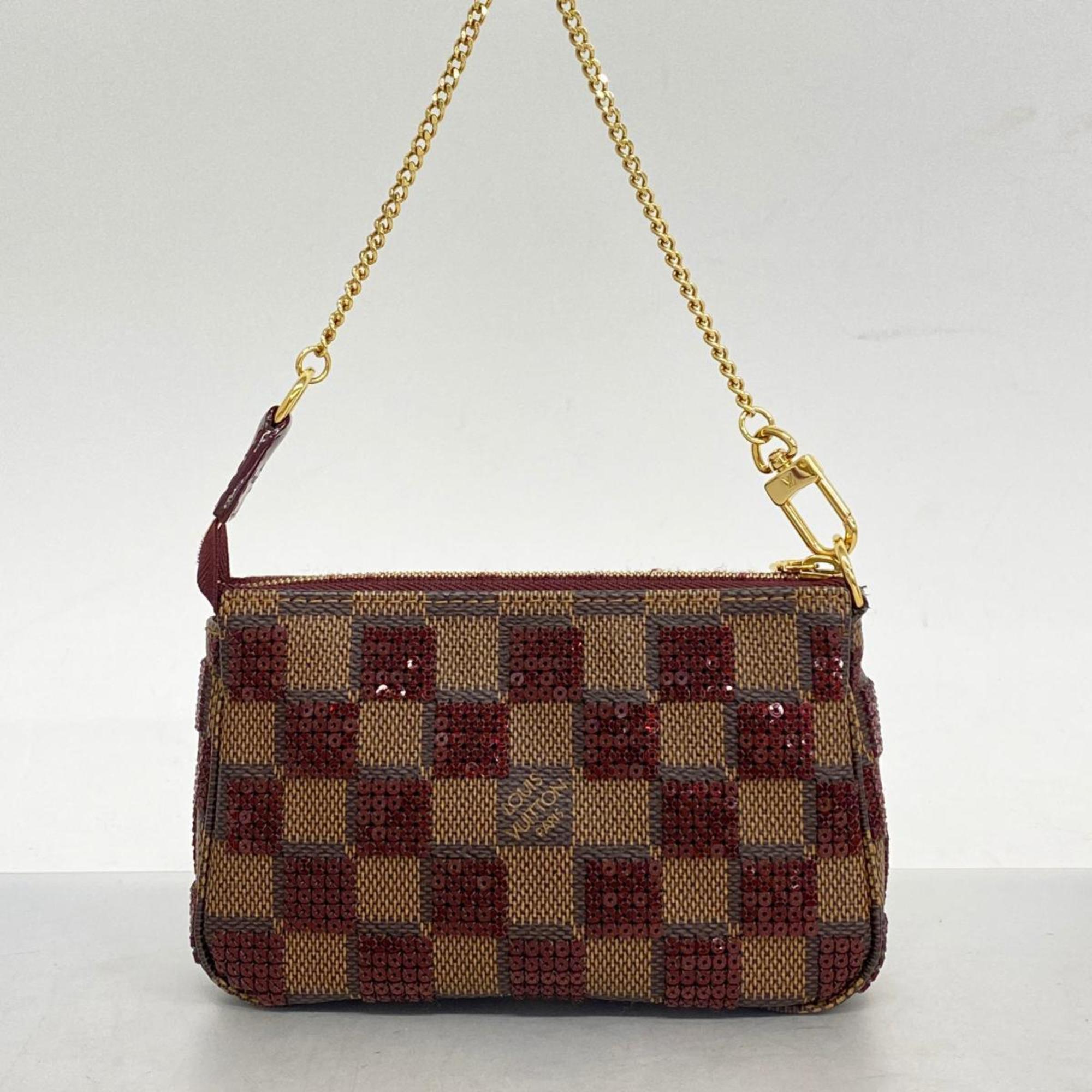 Louis Vuitton Pouch Damier Payette Pochette Accessoires N63177 Ebene Rouge Ladies