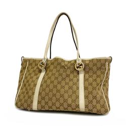 Gucci Tote Bag GG Canvas 232957 Brown Women's