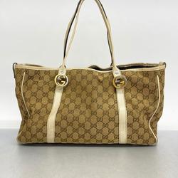 Gucci Tote Bag GG Canvas 232957 Brown Women's