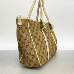 Gucci Tote Bag GG Canvas 232957 Brown Women's