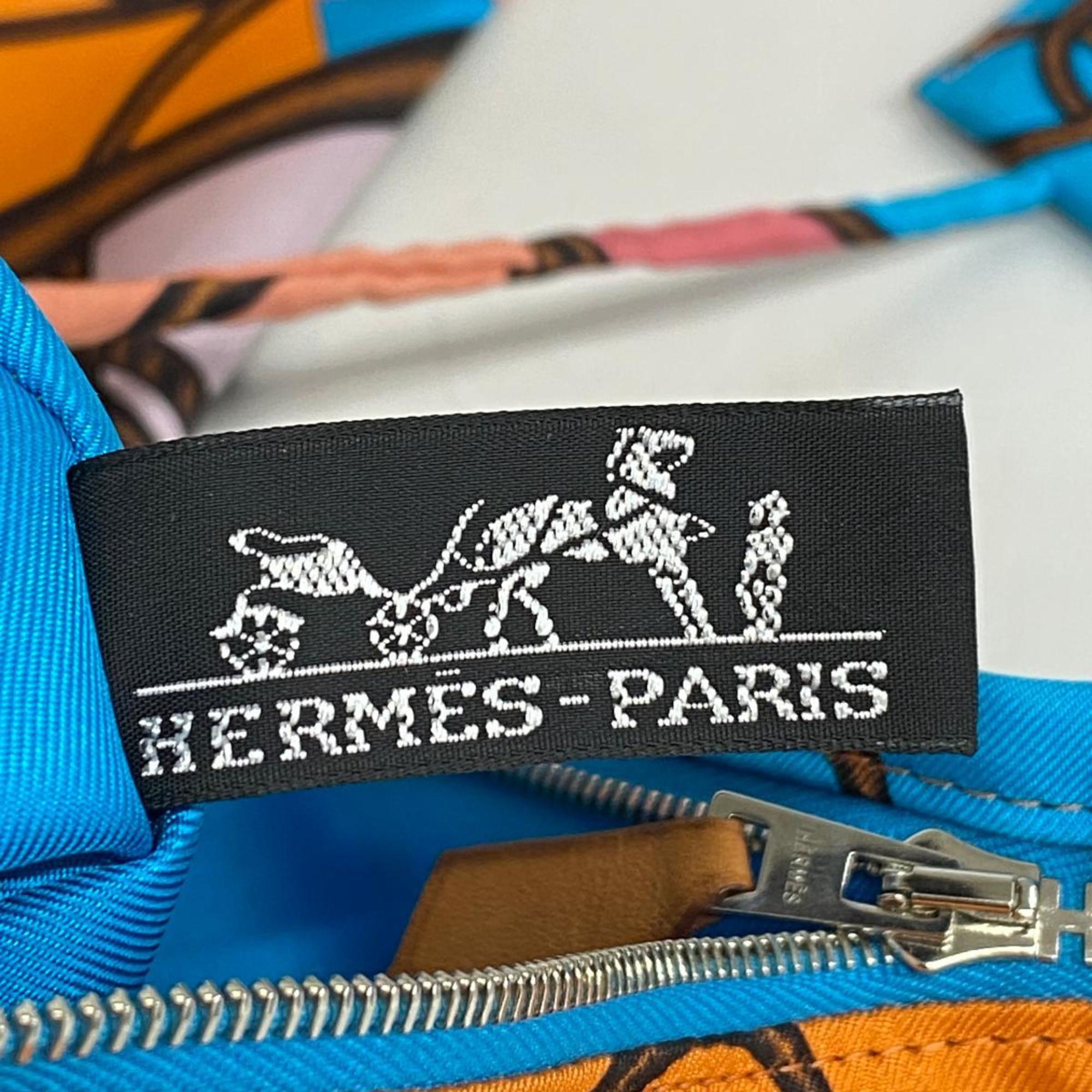 Hermes Shoulder Bag Silky City MM □Q Stamp Barenia Silk Gold Women's