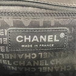 Chanel Shoulder Bag Chocolate Bar Chain Patent Leather Black Women's