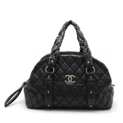 CHANEL Chanel Matelasse Coco Mark Shoulder Bag Chain Handbag Boston Leather Black