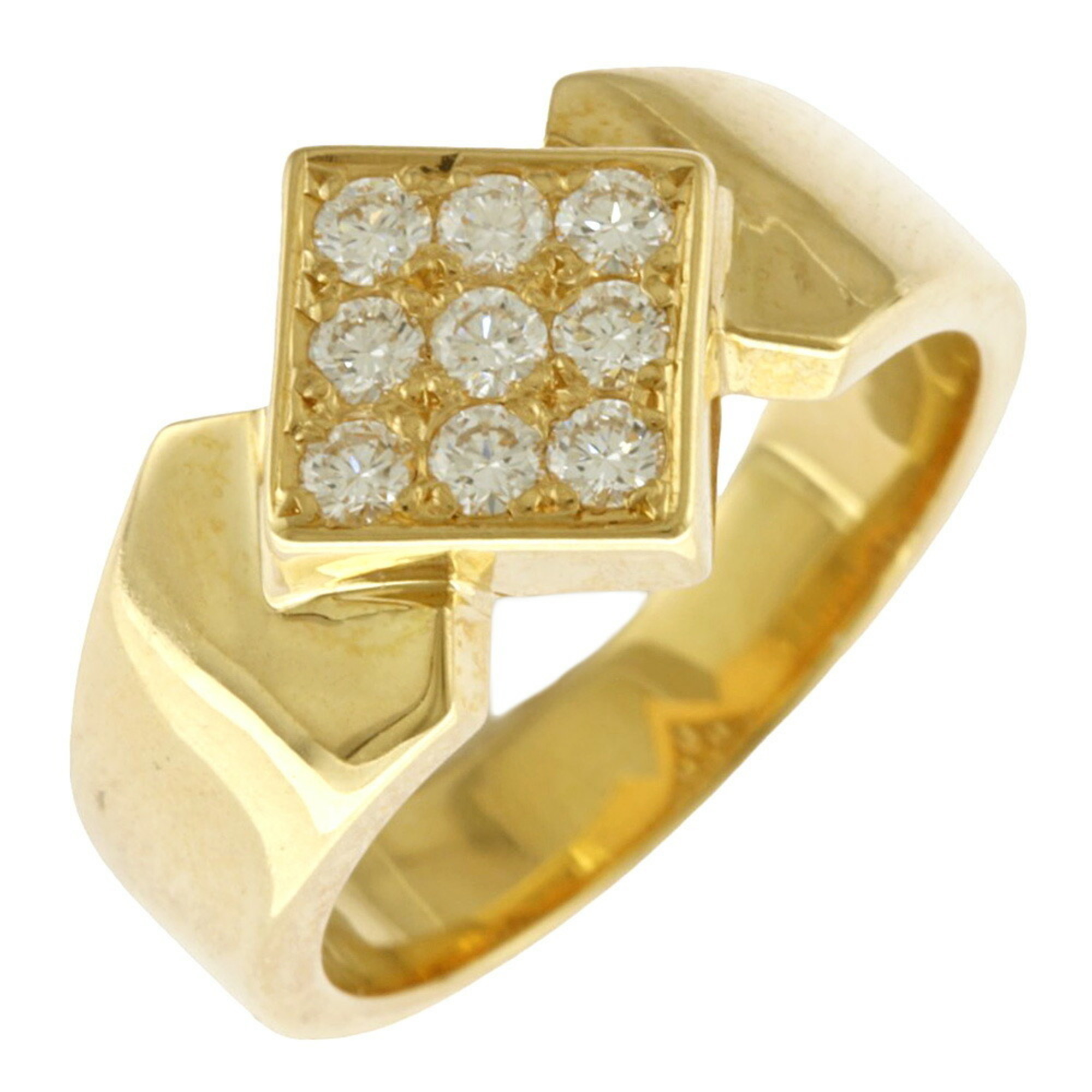 Christian Dior Ring, Size 2.5, 18k Gold, Diamond, Women's,