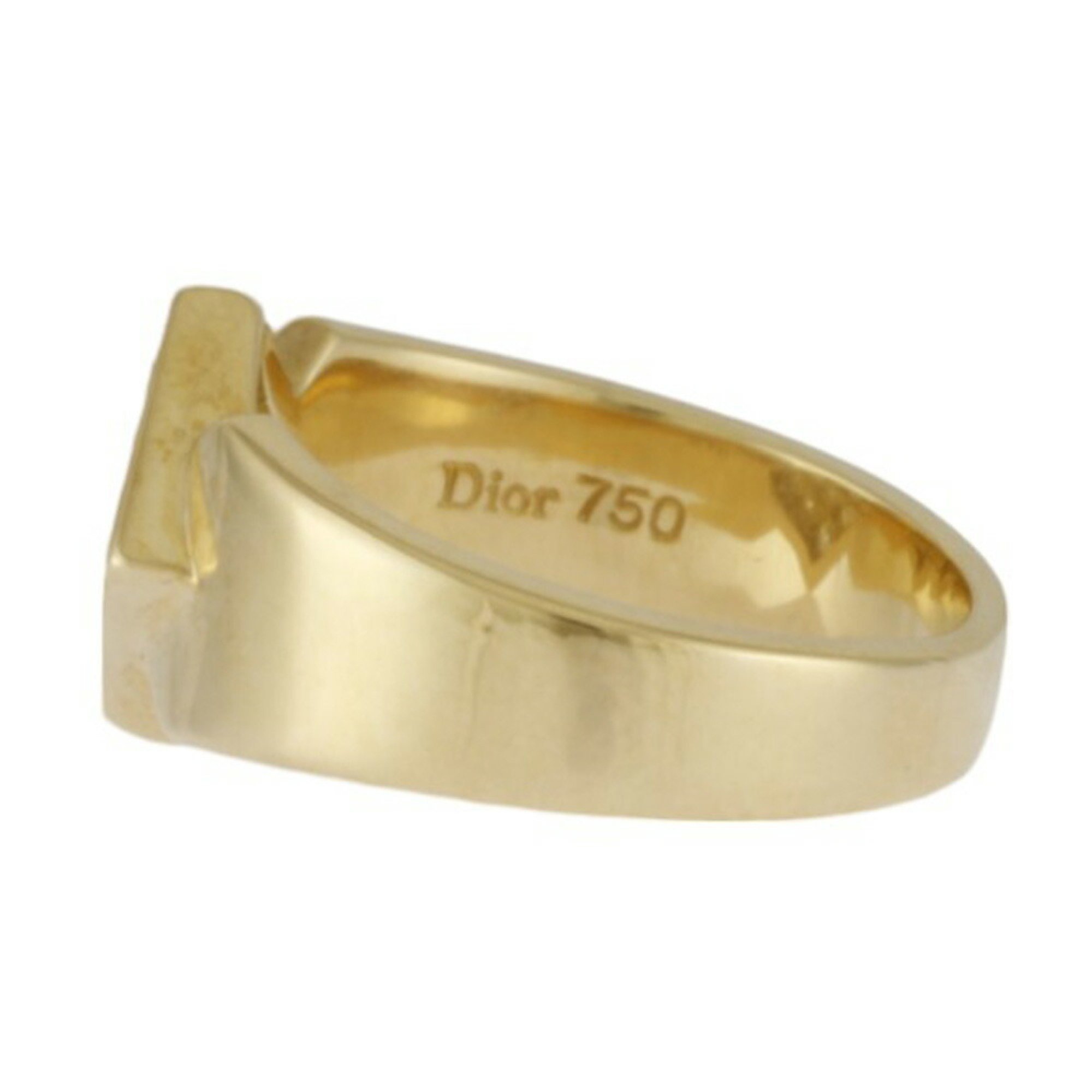 Christian Dior Ring, Size 2.5, 18k Gold, Diamond, Women's,