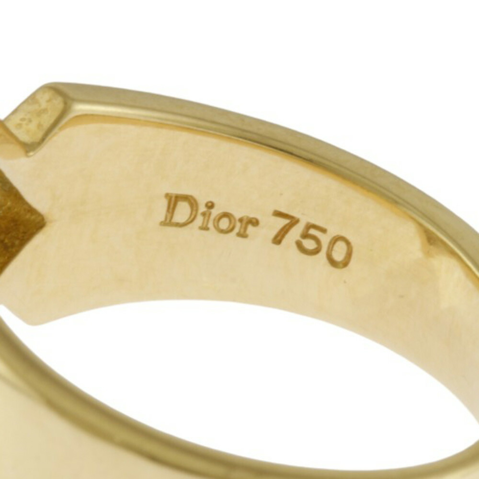 Christian Dior Ring, Size 2.5, 18k Gold, Diamond, Women's,